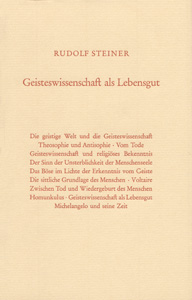 Geisteswissenschaft als Lebensgut